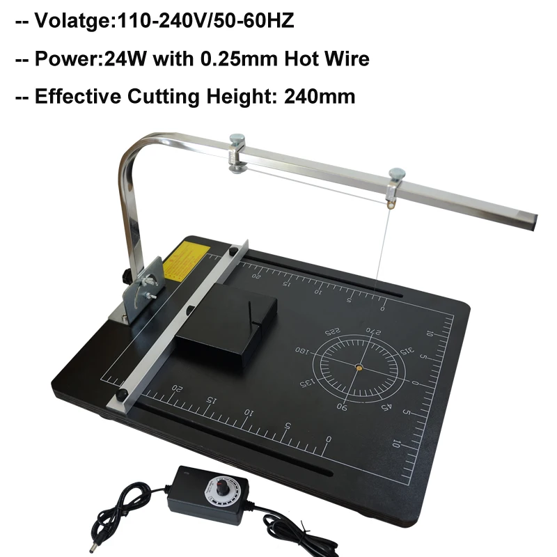 Professional Table Foam Cutter Electric Hot Wire Polystyrene Styrofoam Cutting Machine Sponge Foam Cutting Tools