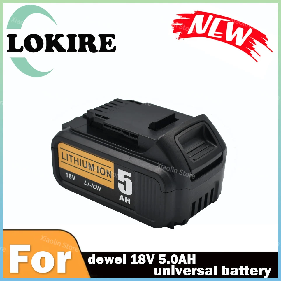 18V 5000mAh rechargeable battery，for dewei DCB184 DCB184B-XJ DCB180 DCB181 DCB182 DCB183 DCB185 18V Power Tool Battery