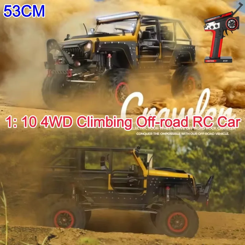 

53CM 1:10 4WD Rc Car Cruise Control Electric Winch Professional Off-Road Climbing 2.4g 2 Speed Adjustment Remote Control Car Toy