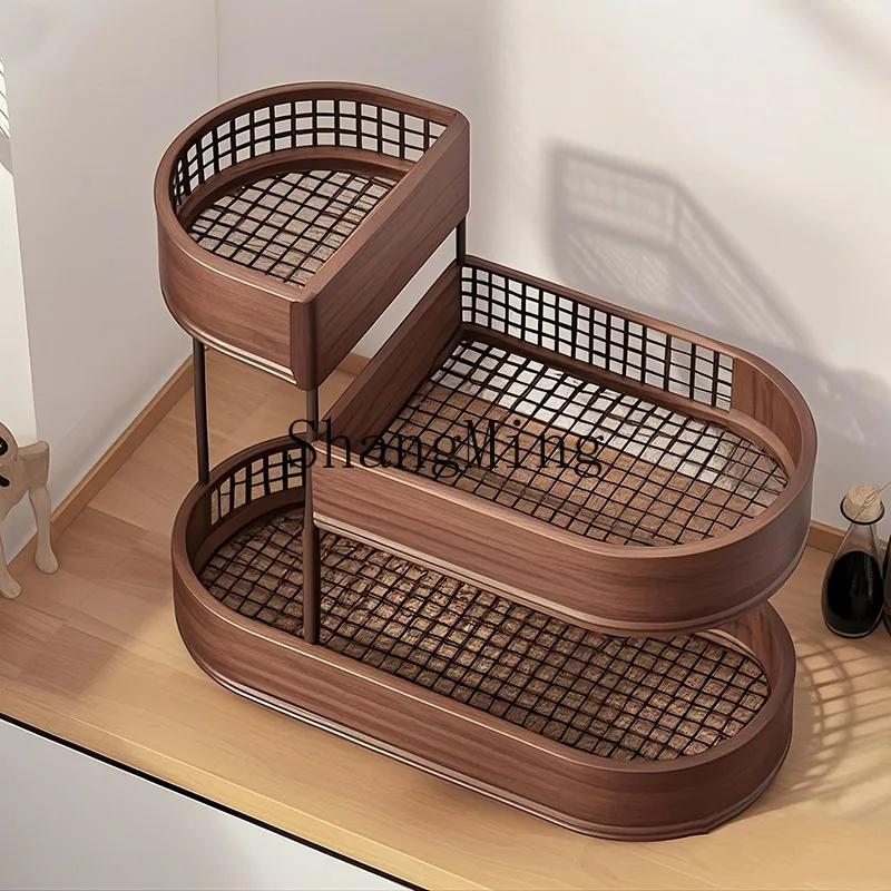 

FG living room desktop fruit plate multi-functional shelf coffee table countertop melon fruit large-capacity finishing artifact