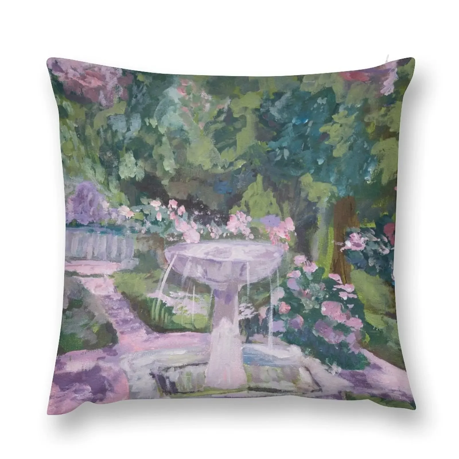 Spring garden, impressionist painting, Sorolla interpretation Throw Pillow New year Pillow Cases Decorative pillow