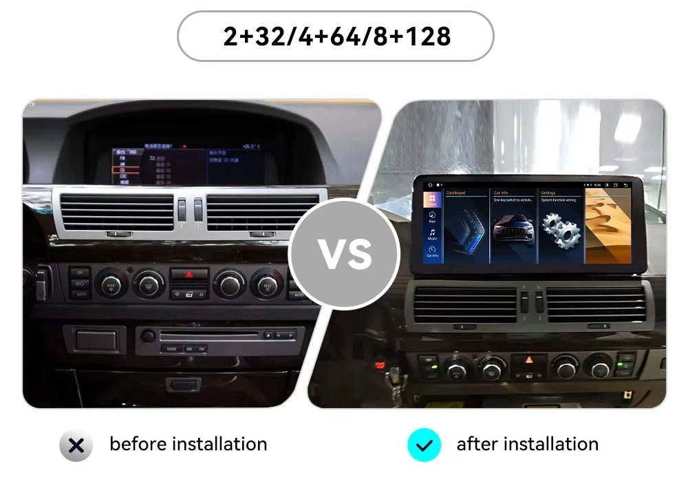 10.25/12.3 Inch Carplay for 7 Series E65 E66 2014-2017 Car Navigation  Video Player Display Screen Car Stereo