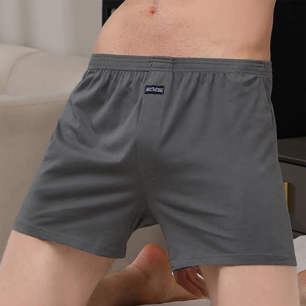 Men Casual Wide Leg Cotton Boxer Shorts Briefs, Available in Different Colors (Red, White, Green, Dark green, Blue)