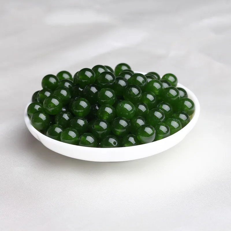 Genuine Natural Green Jade Beads For Jewelry Making Diy Bracelet Necklace 4/6/8/10/12/14/16/18/20mm Green Jades Bead Accessories