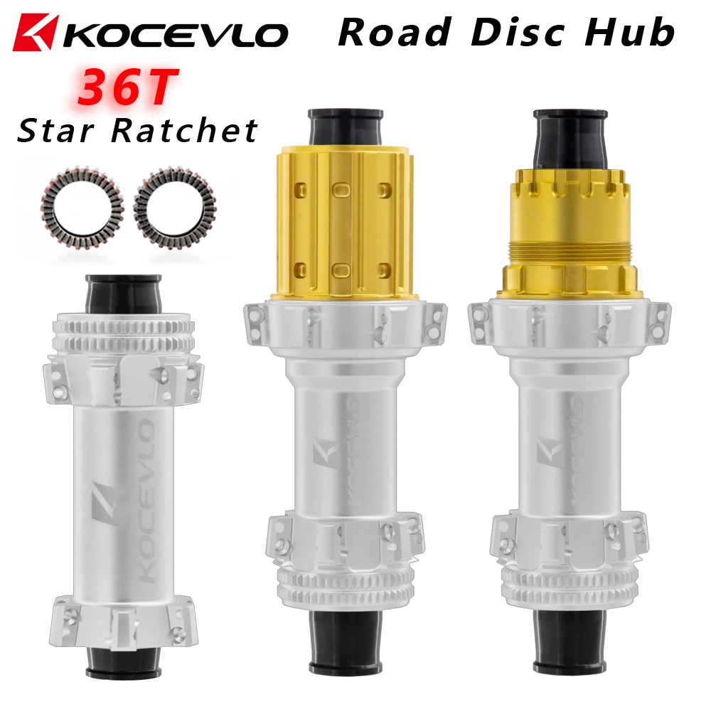 

KOCEVLO Road Disc hub 36T Star Ratchet 24 Hole Straight pull Center Lock Disc Road Bike Hub for Shimano/Sram XDR 12 Speed