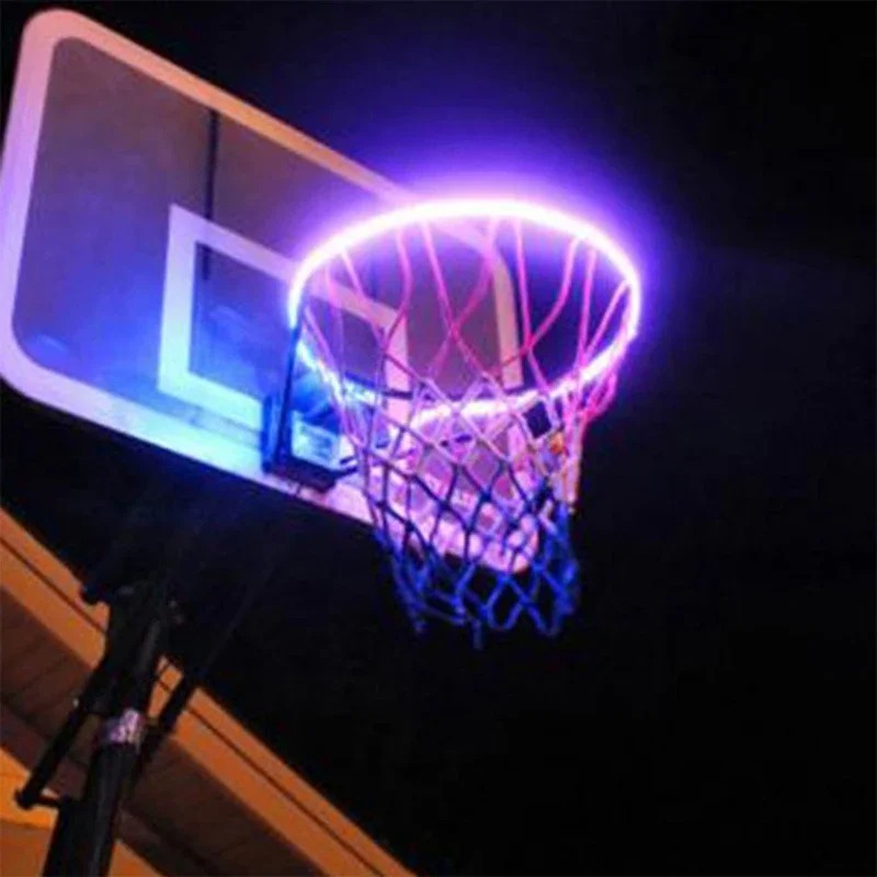 

45 LEDs Basketball Hoop Solar Light 8 Modes Basket Ring Shelf Decor Lamps IP65 Waterproof Power Strips Indoor&Outdoor Night Game