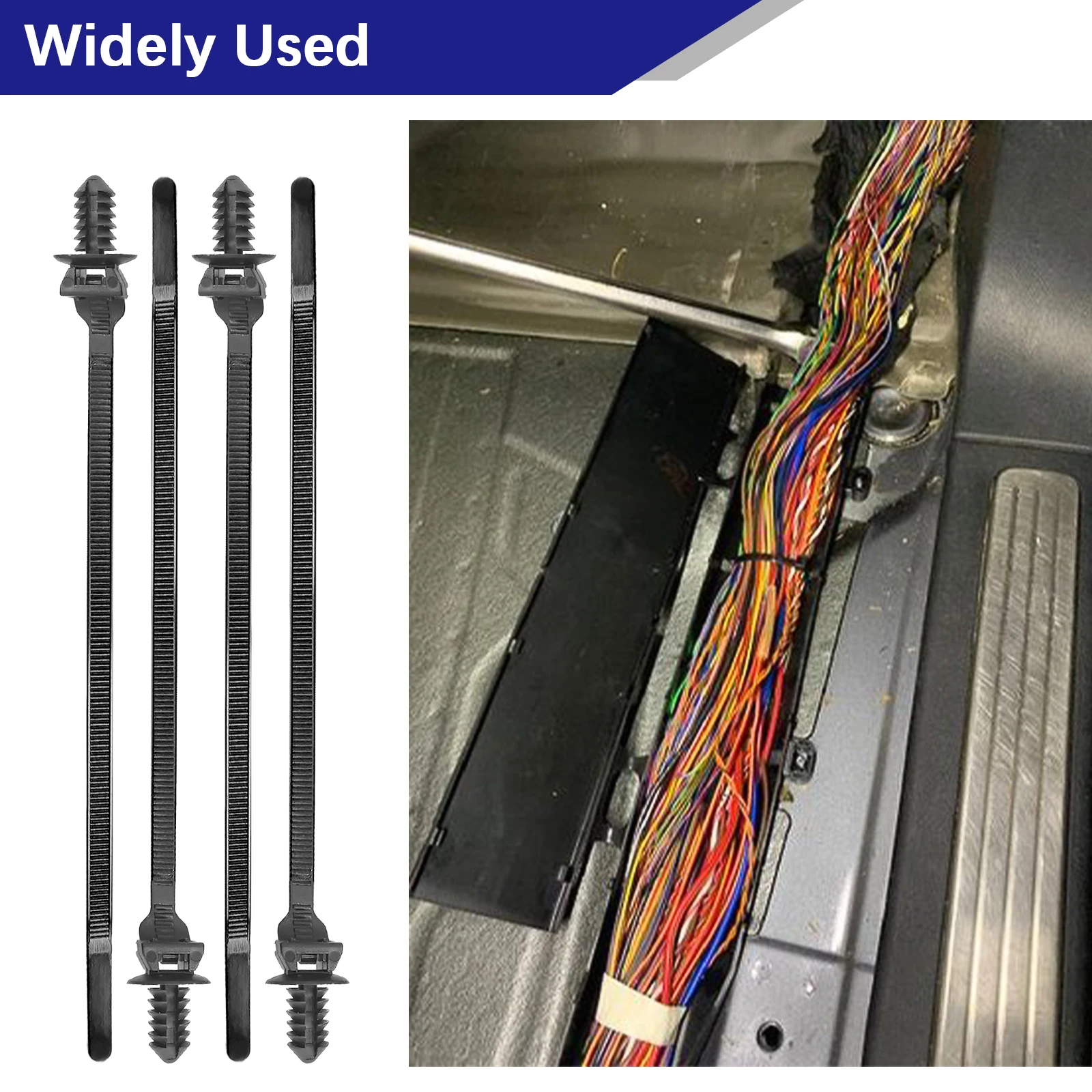 20pcs Car Wiring Harness Fastener Cable Wire Tie Manager Car Route Cable Clamp Fixed Retainer Clip Car Wire Organizers Line Hose