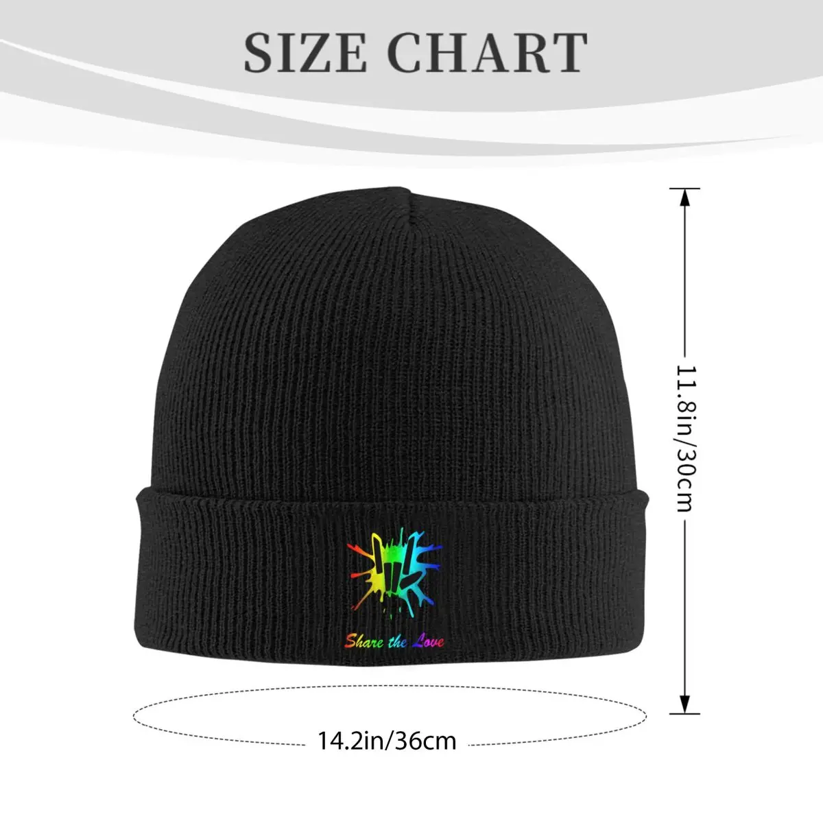 Boné de malha quente bonito para crianças e adultos, chapéu Hip Hop Bonnet, gorros ao ar livre, jovens chapéus, compartilhar amor, homens, mulheres, inverno, outono