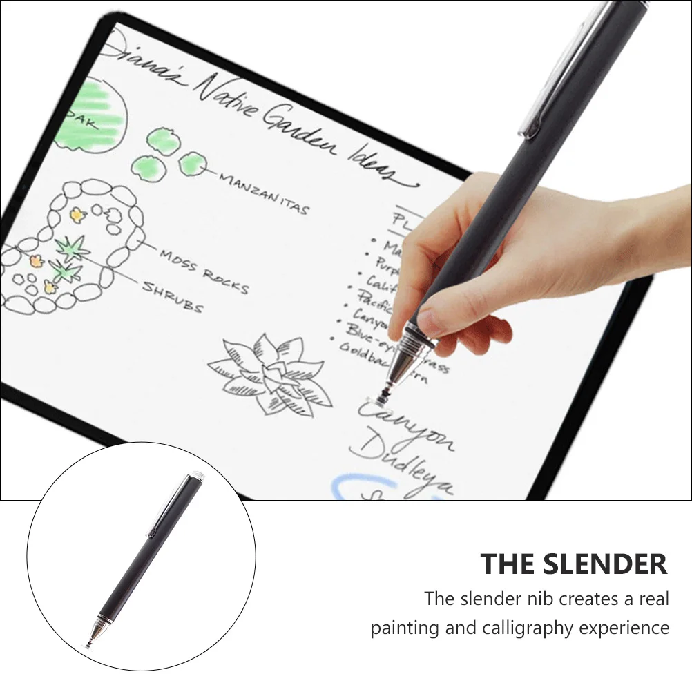 

Disc Stylus Pen Capacitive Touch Screen Pencil Replaceable Tip High Sensitivity Precise Stylus for Tablet Phone Note Taking