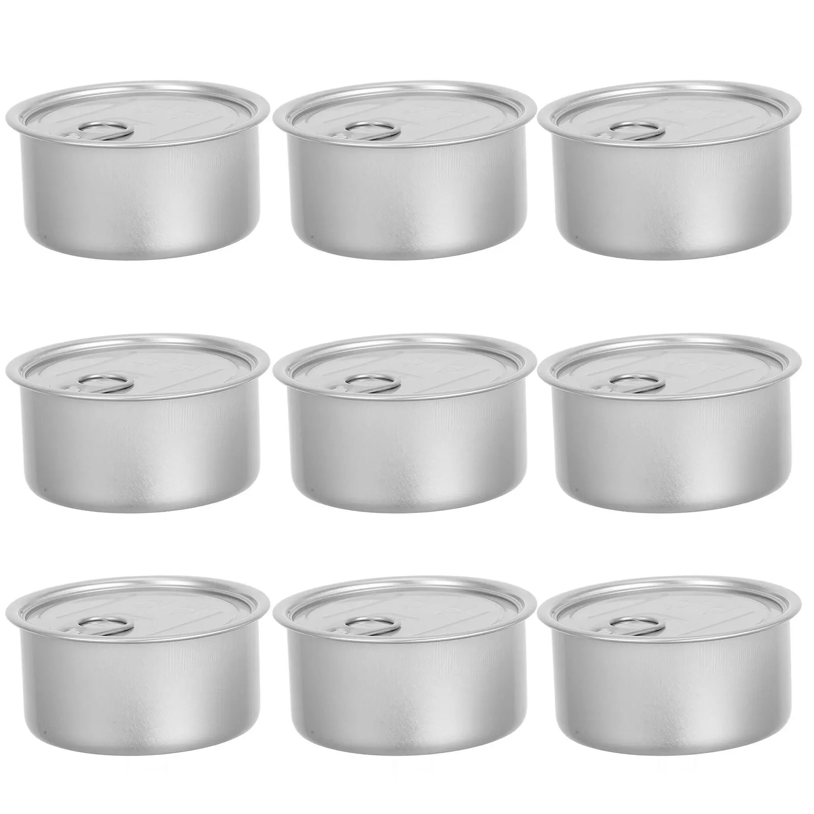 

10 pcs Tin Cans Empty Metal Coffee Can Tea Storage Container Sealed Lid For Pet Food Travel Outdoor Cake Snack Cookie Paint