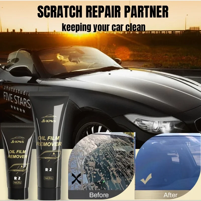 Środek do usuwania olejowej warstwy z szyb samochodowych, szyb przednich, lusterek wstecznych i bocznych.