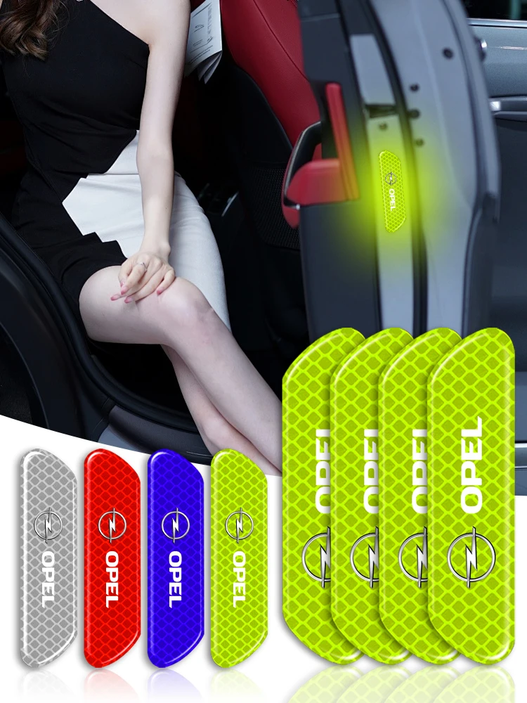 Car Door Reflective Sticker auto Body Warning Decal For Opel Adam Ampera Corsa Insignia Karl Rocks-e Astra Energy Mokka Cascada