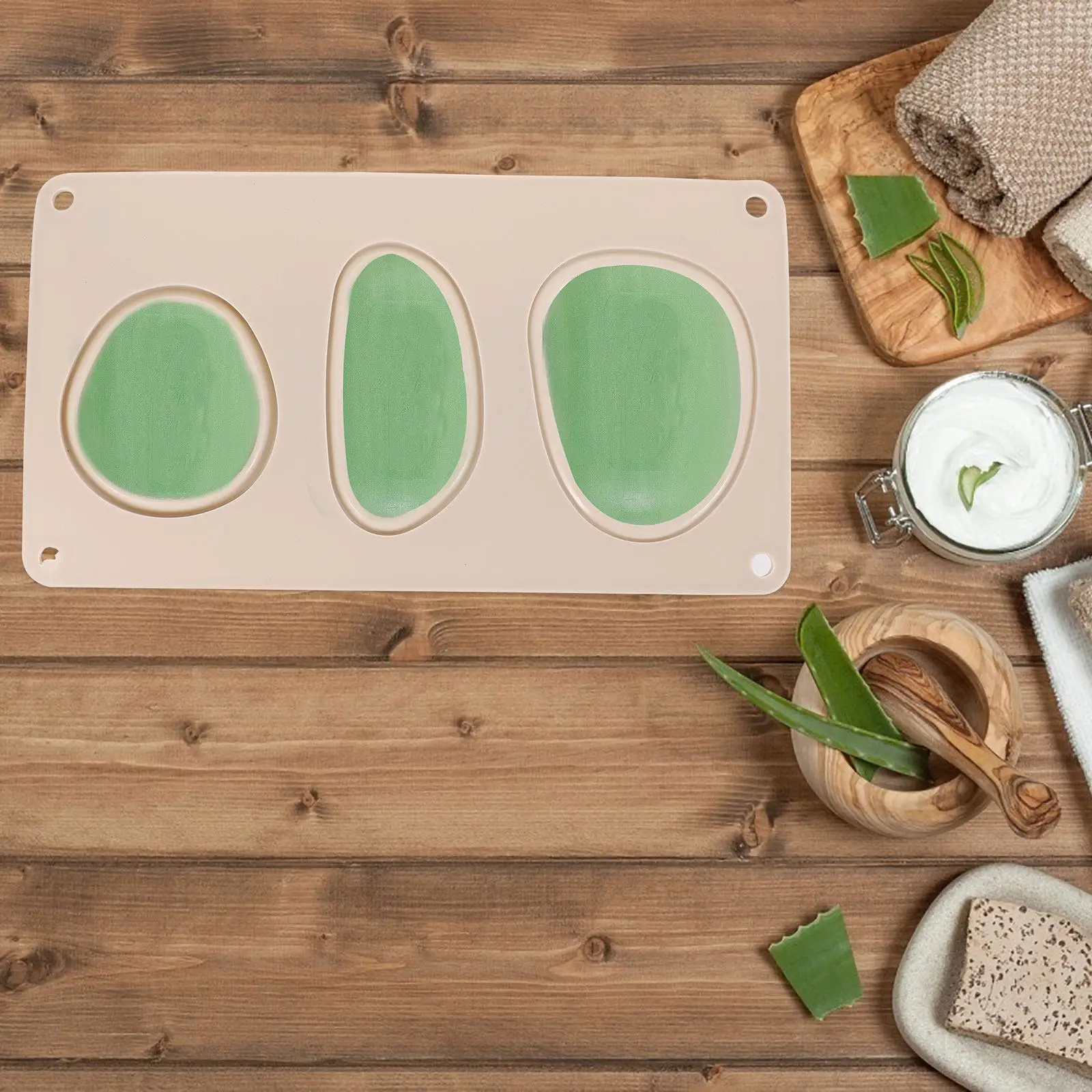 

1Pcs Silicone Mold Oval Cobblestone Shape for DIY Soap Plaster Polymer Clay Goose Pebble Craft Silicone Soap Mold