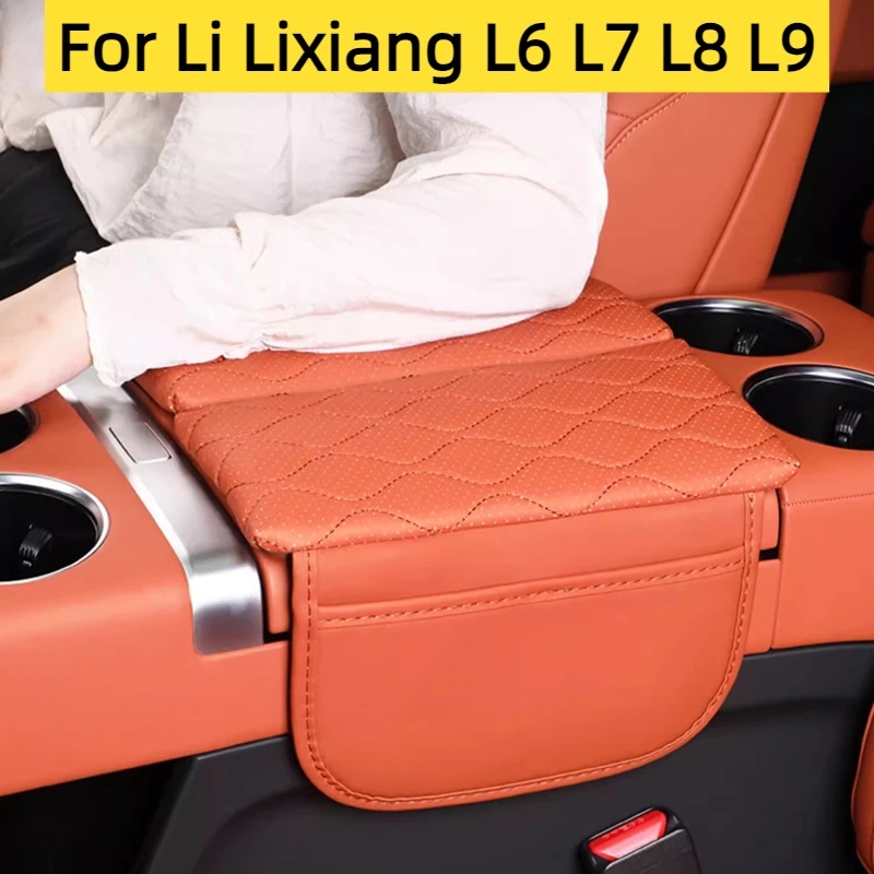 

For Li Lixiang L6 L7 L8 L9 2022 2023 2024 Car Styling Armrest Box Cover Cushion Armrest Box Anti Dirty Cover Auto Accessories