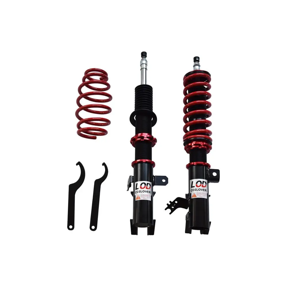 

Height adjustable monotube coilover with 32 level soft to hard adjustable damper