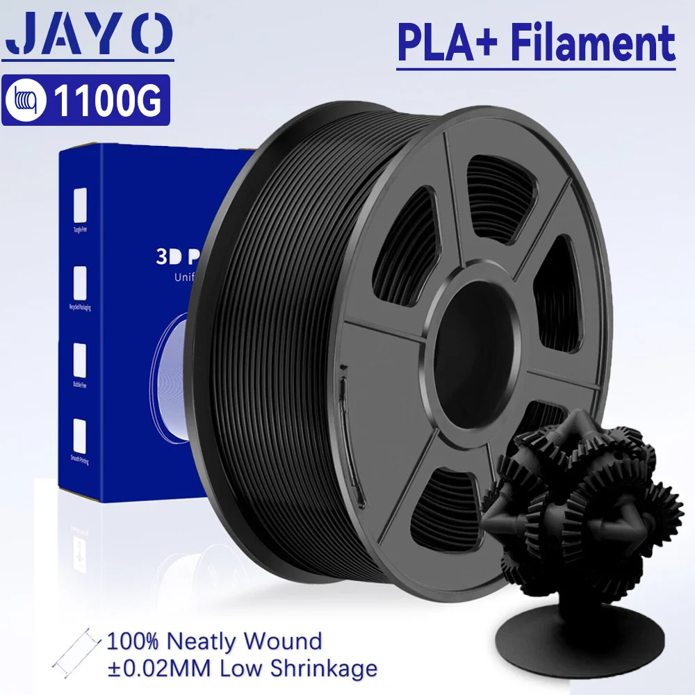 

Филамент JAYO 3D Pla Plus 1,75 мм +/-0,02 мм 1100 г, Филамент для 3D принтера с аккуратной обмоткой, материал для 3d-печати для 3D принтера Bambu FDM