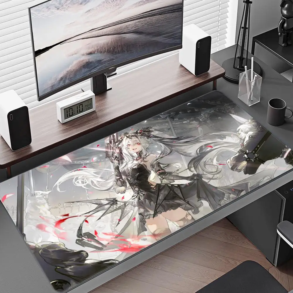 Non-Slip Laptop Large Rubber Anime Mousepad XXL Punishing Gray Raven Mouse Pad Gaming Accessories Office Gamer Keyboard Desk Mat