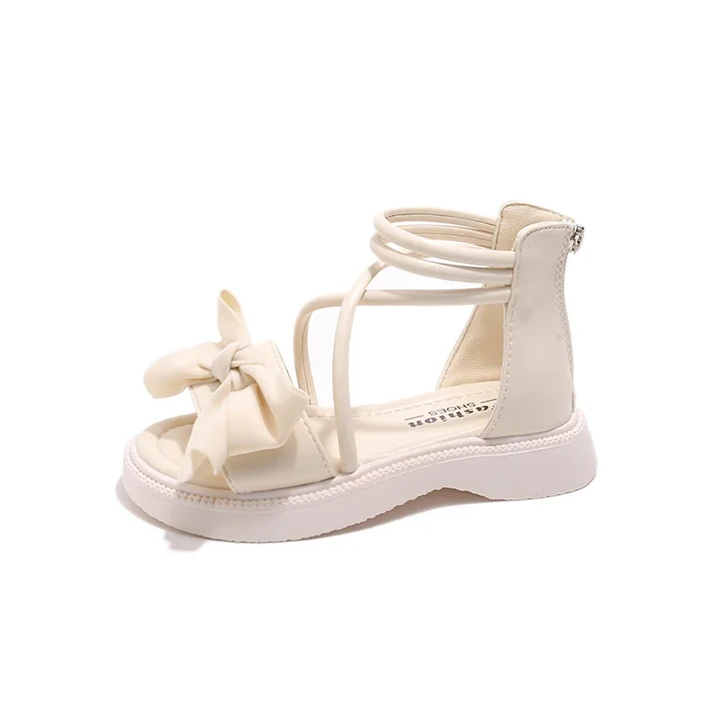

Little Girl Summer High-top Sandals Sweet Princess Bowknot Children Roman Sandals Causal Kids Fashion School Gladiator Sandals