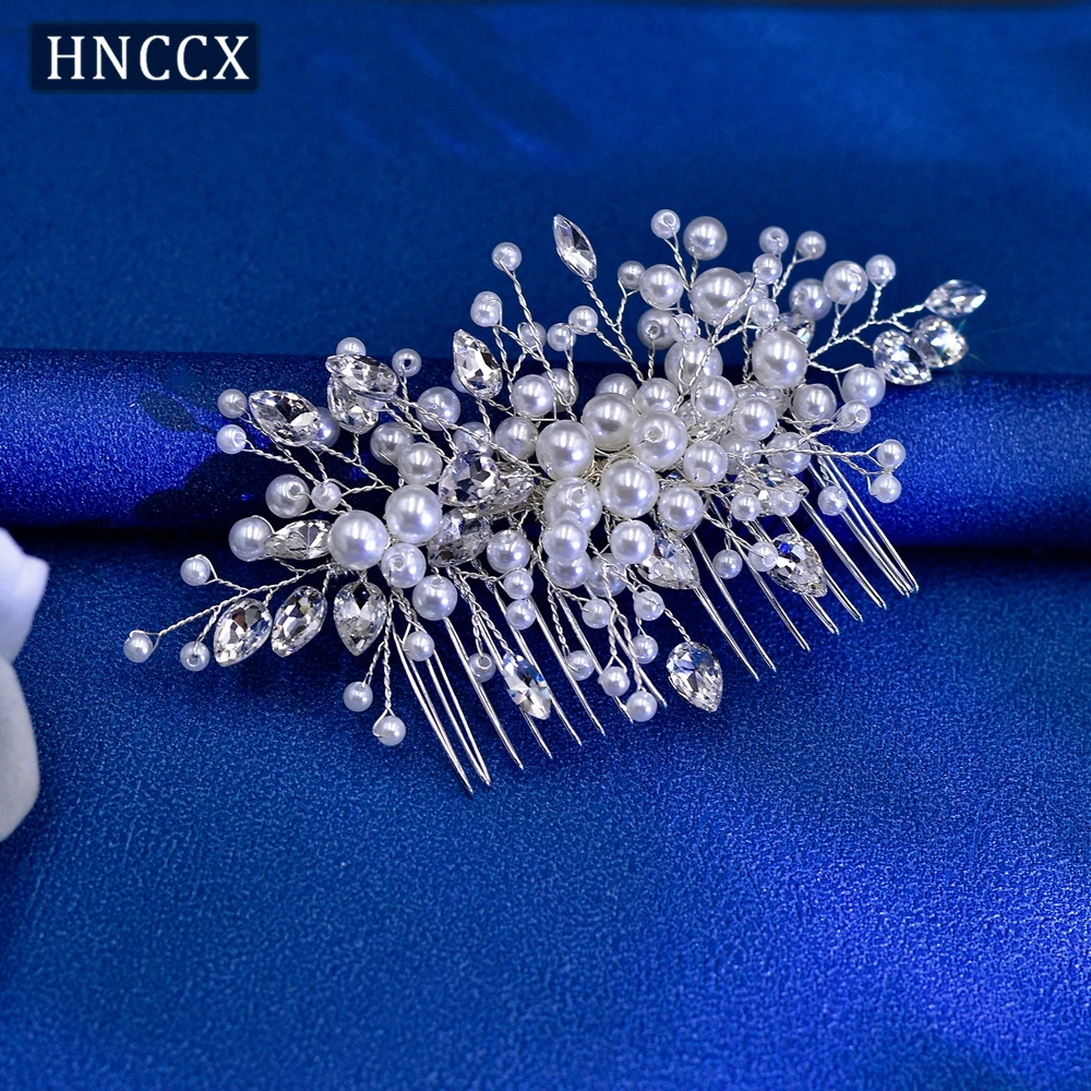 

HNCCX Wedding Pearls Bridal Hair Combs Woman Hair Accessories Bride Bridesmaids Headdress Girls Headwear Hair Jewelry CP42