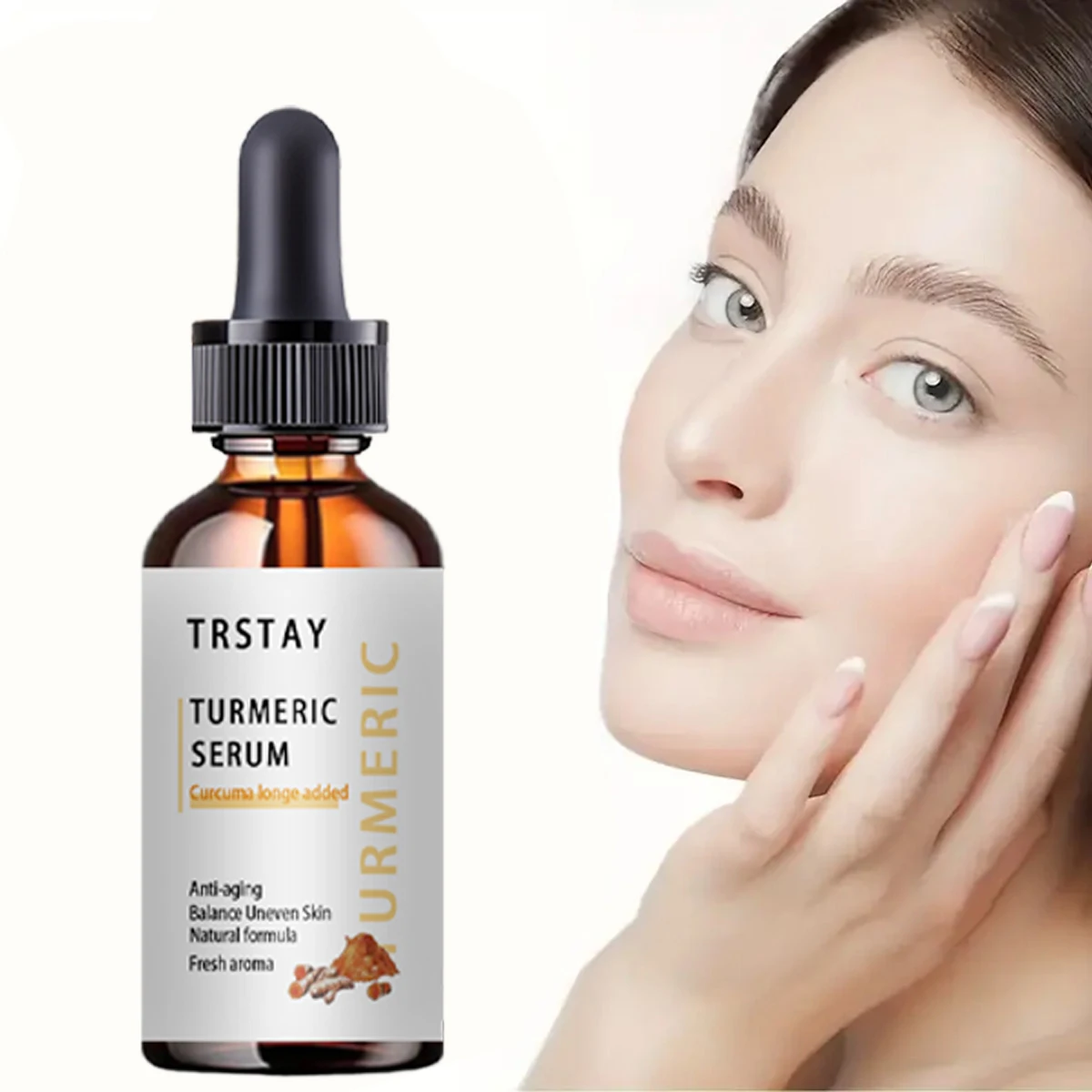 Turmeric Face Serum Whitening Dark Spot Remover Acne Scar Bright Skin Corrector Facial Essence Improve Roughness Skin Care