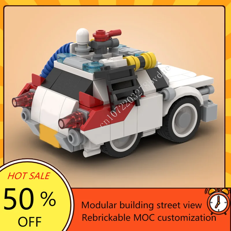 1045PCS MOC Klassieke Cartoon Figuren Ghost hunters, Cadillac, ghosts Model Custom Puzzel Architectuur DIY Onderwijs Montage Geschenken