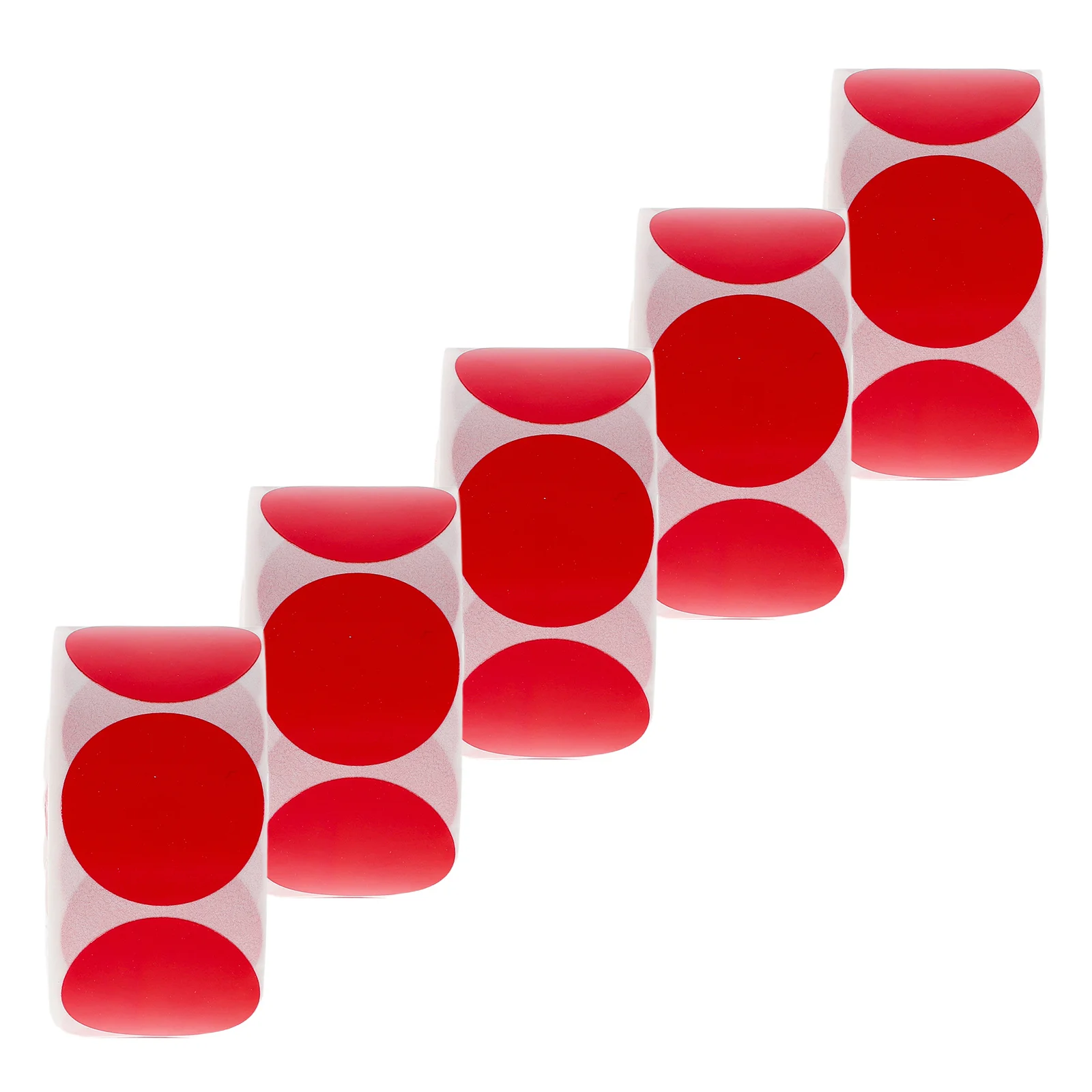 

5 Rolls 25Mm Blank Round Stickers Self-Adhesive Circle For Handmade Diy Office School Organization Removable Mini Dot Labels