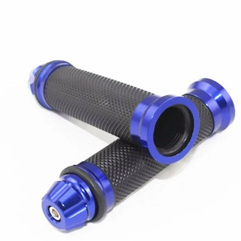 2PCS Universal 22mm 7/8\'\' Handlebar Grips Motorcycle Rubber Gel HandleGrips Dual Sport Bike Atv Scooter Off-road