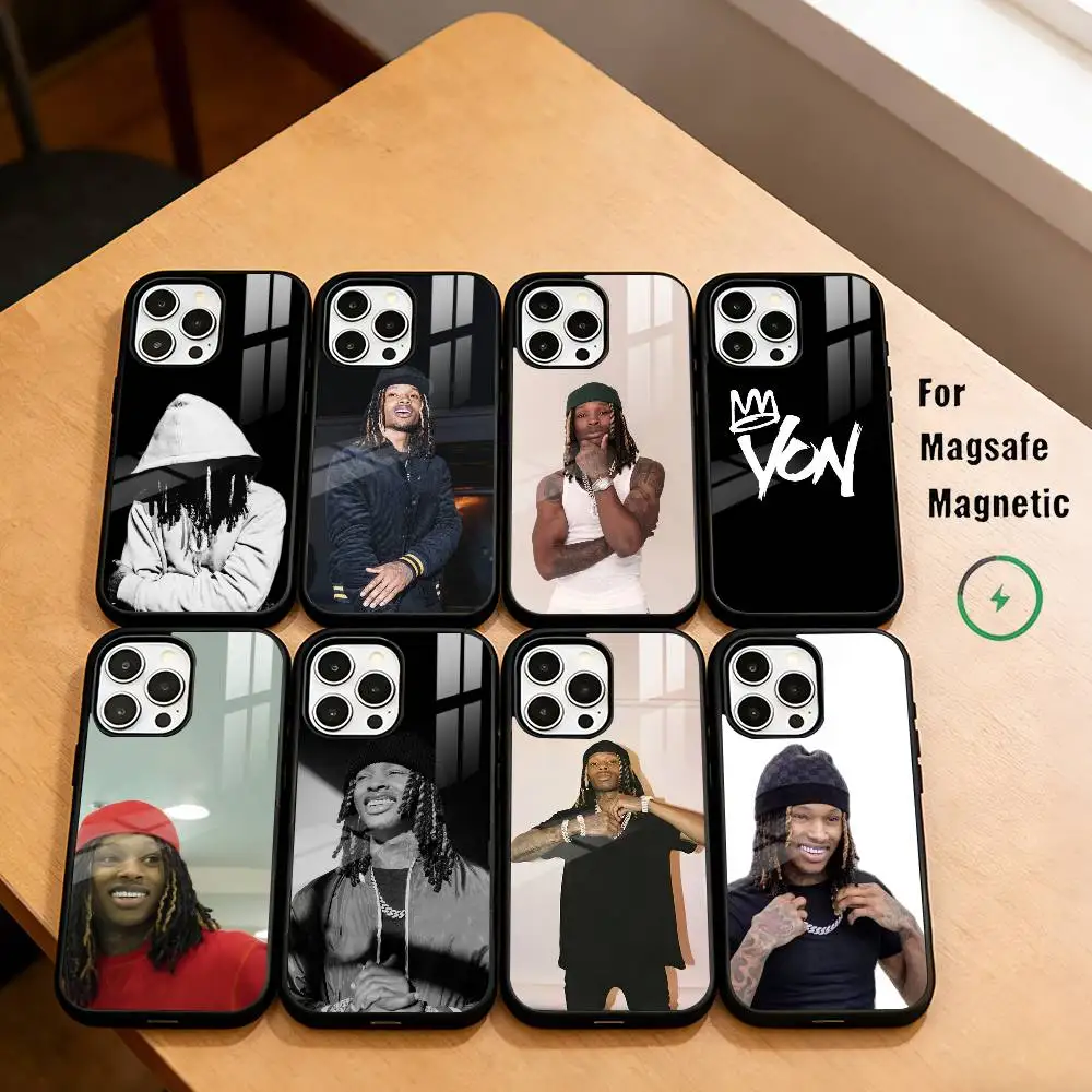 

C-Chicago rapper K-King Von Phone Case For iPhone17,16,15,14,13,12,11 Plus,Pro Magnetic with Magsafe Wireless Charging