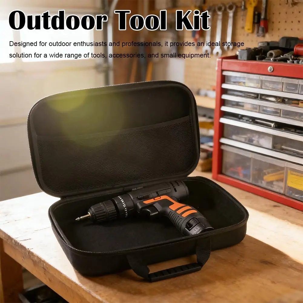 Outdoor Tool Bag Large Capacity Oxford Cloth Electric Drill Case Waterproof Shockproof Hardware Storage Handbag