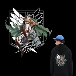 Attack on Titan Levi Ackerman Stickers Hot Anime grandi patch t-shirt abiti maglione termico Tranfer Sticker per la decorazione del panno