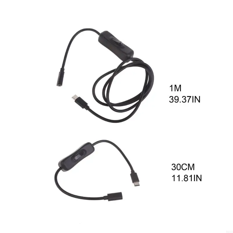 Y08D USB C TO USB C Кабель Тип C Самцовый для типа C Самка с переключателями зарядки синхронизации