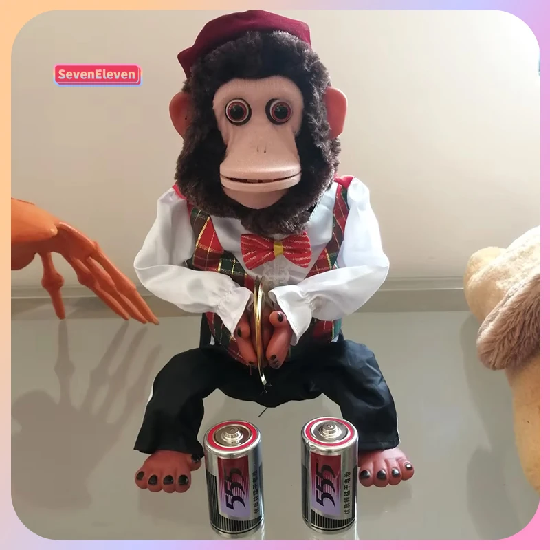 27cm Children Monkey Plush Toys Singing Scene Strike Performance Props Sound Touch Induction Electric Toys Birthday Gift