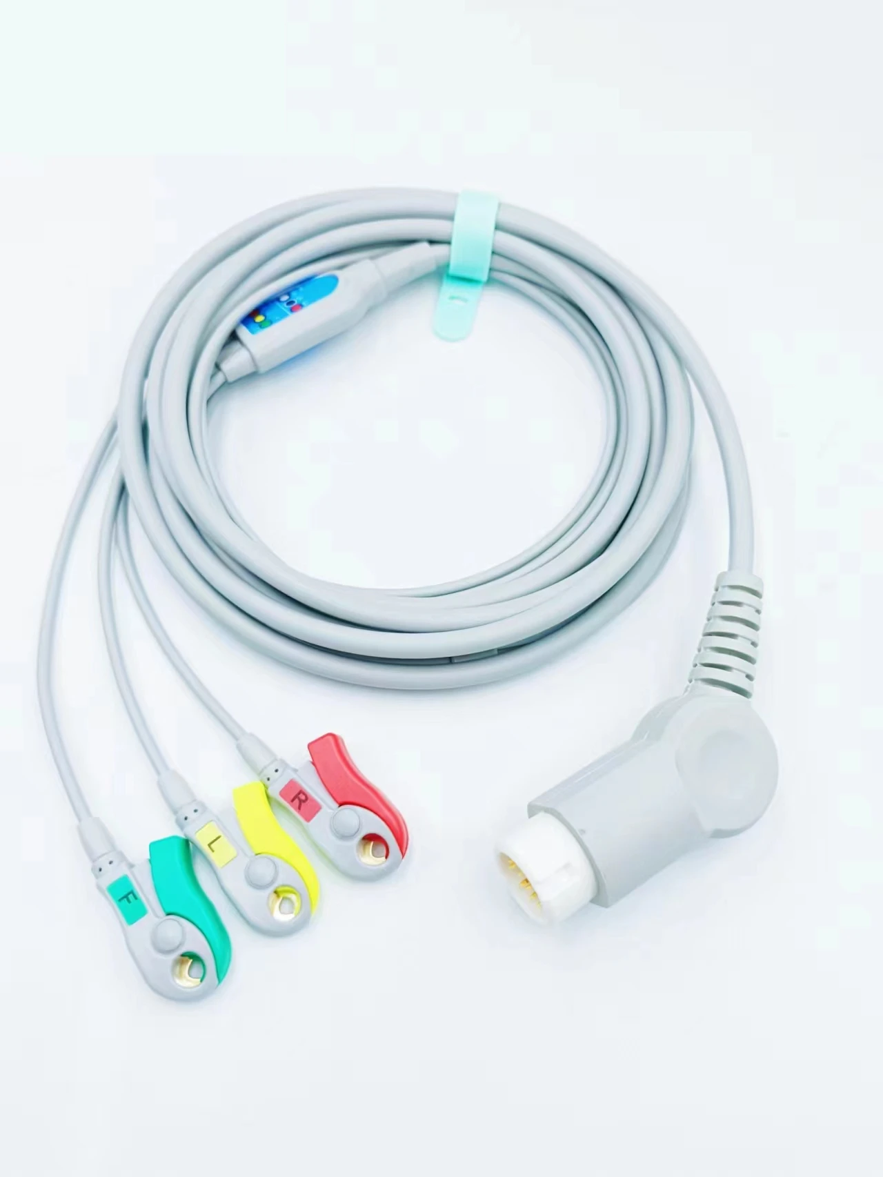 Compatible PH 3 Lead 12 Pin Electrocardiogram Lead Wires Clip Type