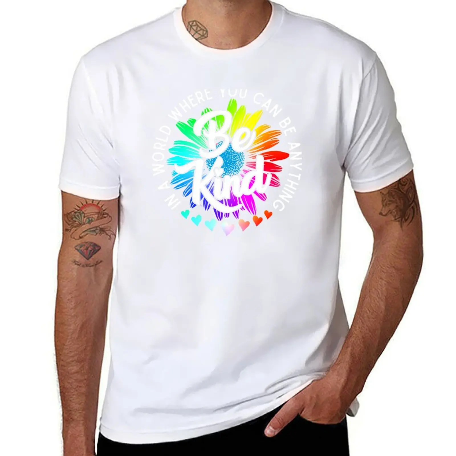 

Choose Kindness In a world where you can be anything be kind cute daisy flower rainbow petals T-Shirt