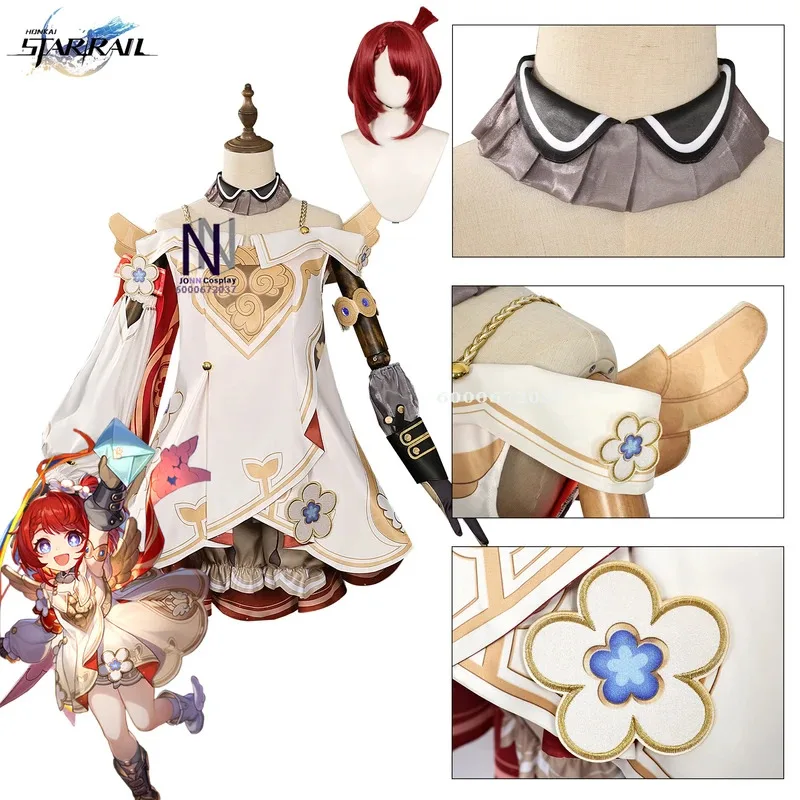 

Game Honkai: Star Rail Tribbie Cosplay Costume Anime Clothes Full Set Wigs Wings Dress for Women Role Play Halloween Love Live