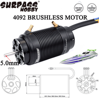SURPASS HOBBY Rocket-RC 4092 1520KV 1250KV Brushless Motor Water Cooling Jacket 5.0mm Shaft for 1000mm(or Above) RC Boat Car