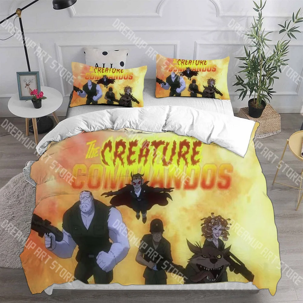 Fashion Creature Commandos(2024) Bedding Set Single Twin Full Queen King Size Bed Set Kids Bedroom Duvetcover Sets Bed Sheet Set
