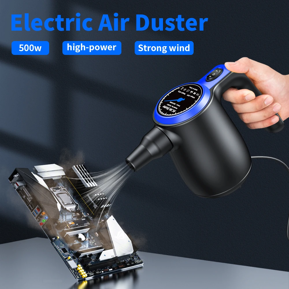 Portable Air Blowers 500W Powerful Compressed Air PC Cleaning for Keyboards Screen Home Duster Cleaner Electric Cleaning Machine