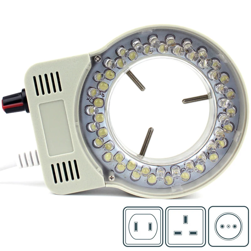 Mikroskop lampa pierścieniowa LED lampa oświetleniowa przemysł monokularowy lornetka Trinocular wideo stereofoniczne obiektyw mikroskopu powiększenie do aparatu