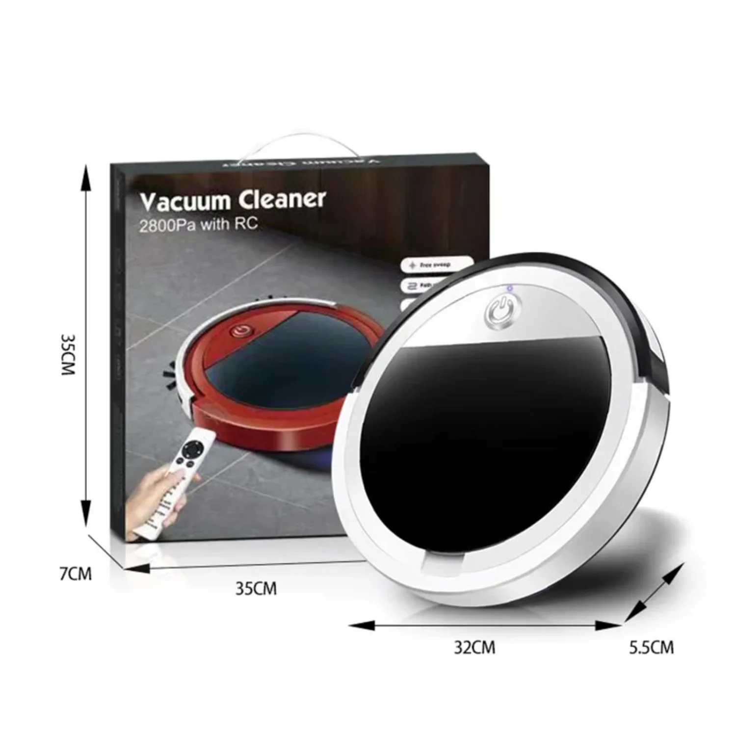 Household Smart RC Robotic Sweeper Rechargeable Floor Dust Cleaning Automatic Vacuum Cleaner