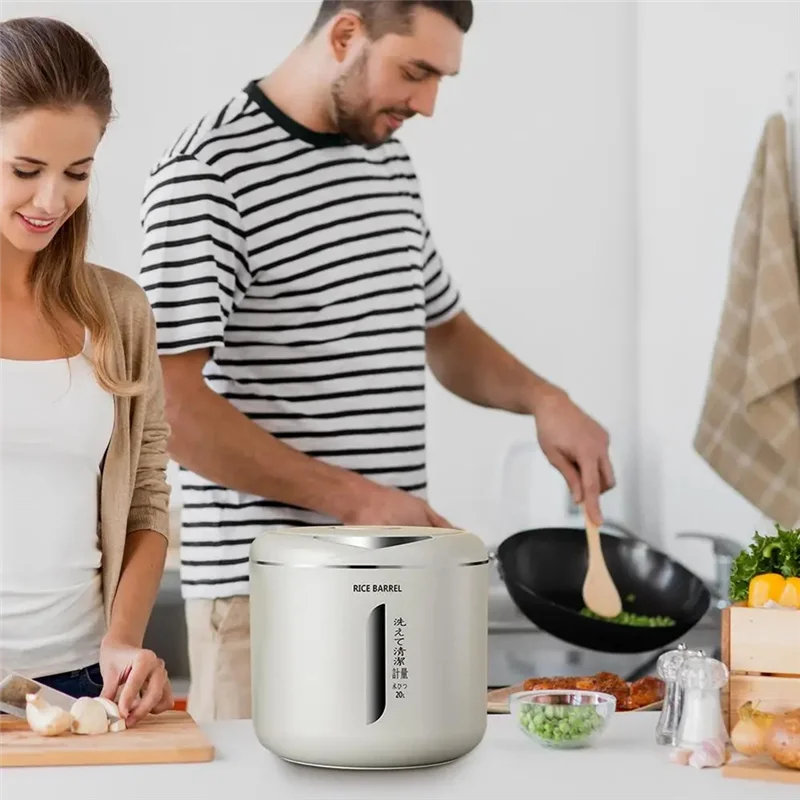 

G6-Rice Bucket Moisture-Proof Insect-Proof Sealed Tank Pressed Thickened Powder Storage Bucket Kitchen Storage Box