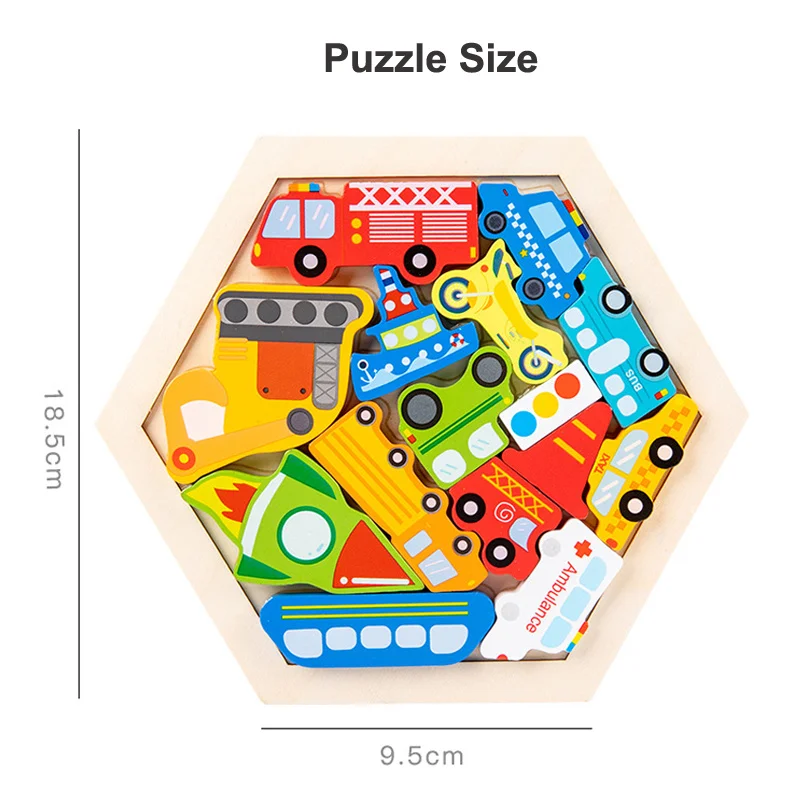 Baby Toy Wooden jigsaw Puzzle Creative 3D Puzzle for Children\'s Intelligence Development Early Educational toys for Children