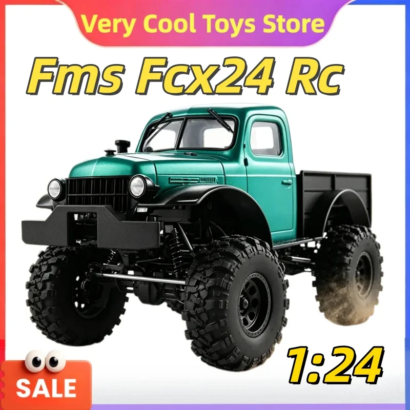 1:24 Brushless Version Fms Fcx24 Power Wagon Rtr Rc Vehicle New Stock Motor Mg44 Pickup Truck Car Model Customization Toys Gifts