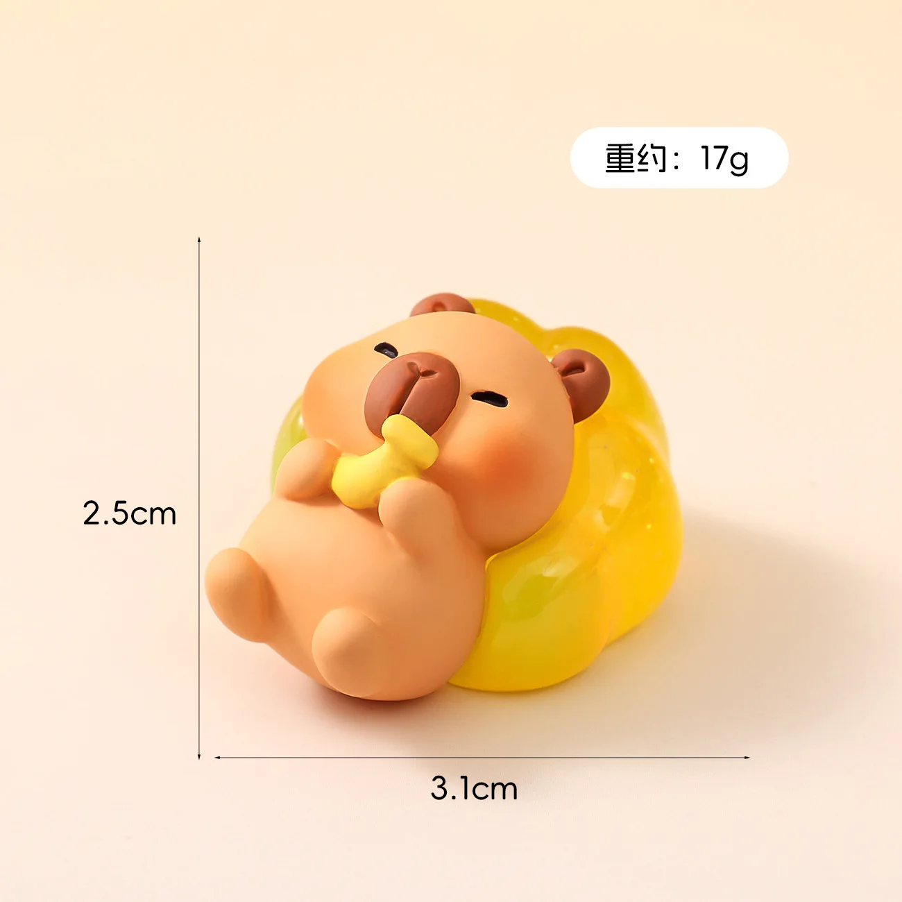 6pcs/Set Capybara Jelly Summer Collection Capybara Figure Toy Model Doll Home Decoration
