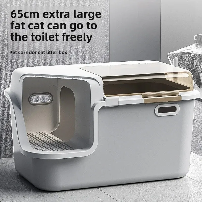 

for S2K corridor type cat litter box, fully enclosed number, anti-splash, deodorant, deodorant flip cover and raised cat toilet