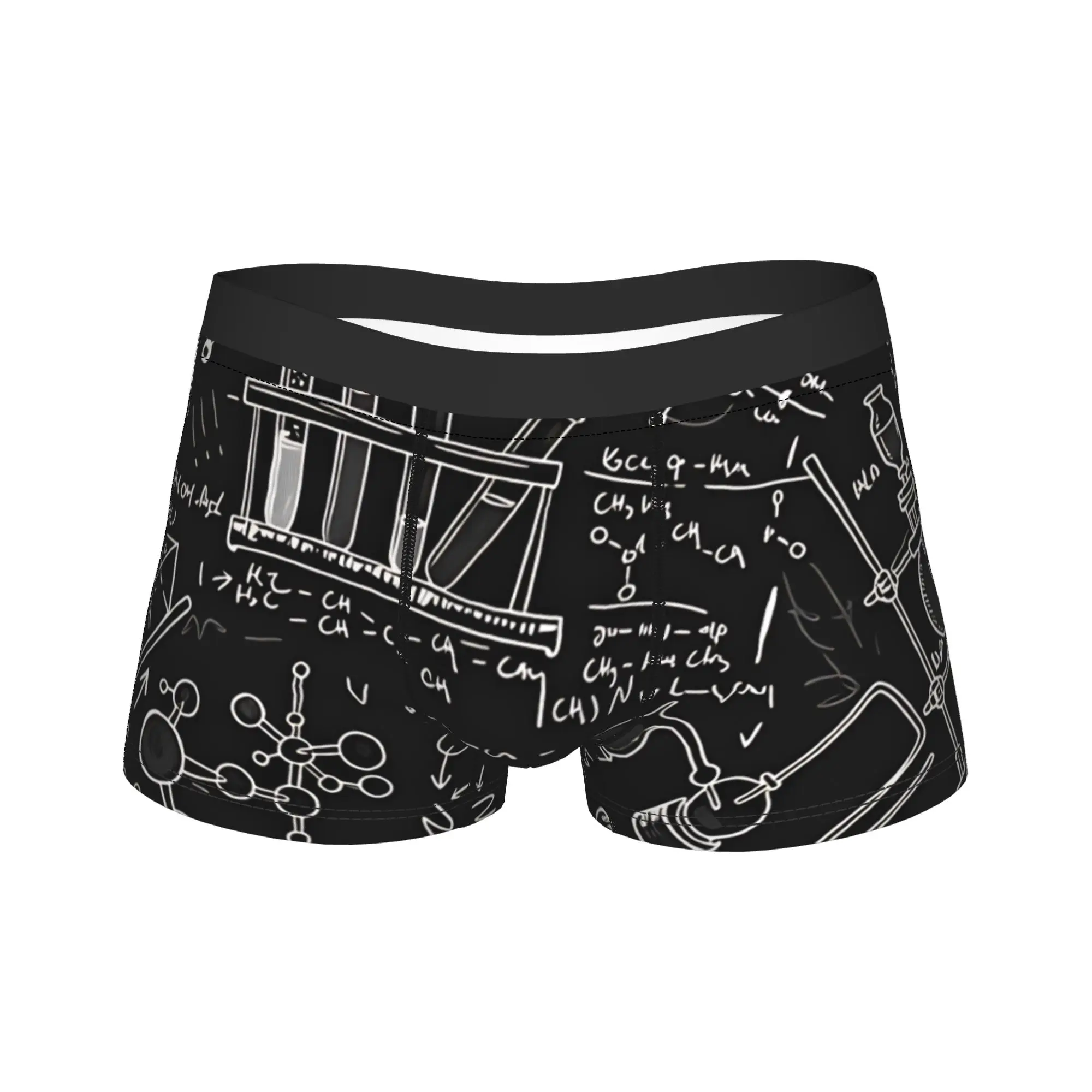 

Science Stuff Chemistry Laboratory Boxershorts 3D Pouch Underwear Quality Design Briefs Breathable Males Panties Plus Size