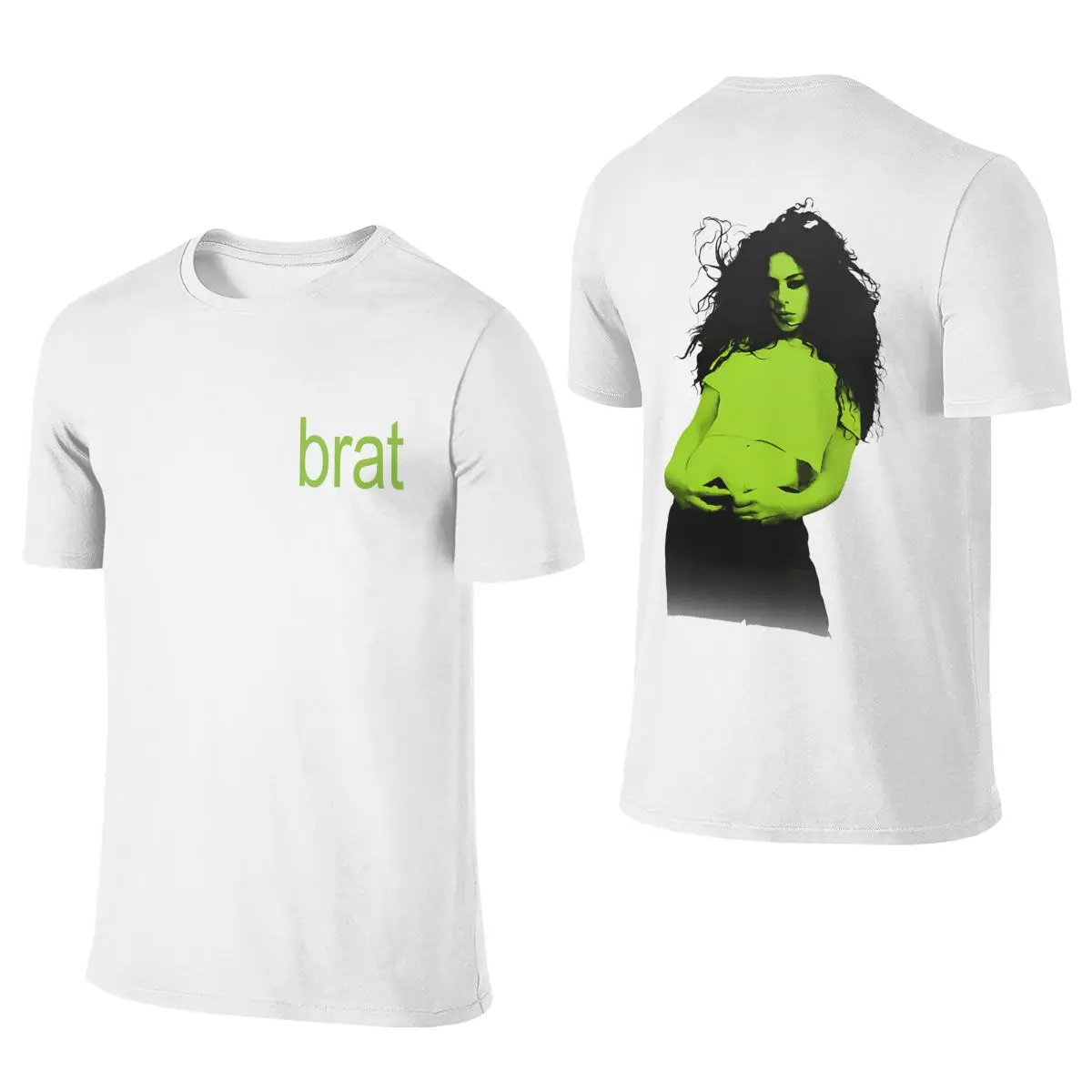 Men Women Tour 2024 Brat Charli XCX Album Green Graphic T Shirt Accessories Vintage Cotton T Shirts Top Tee Clothes Summer