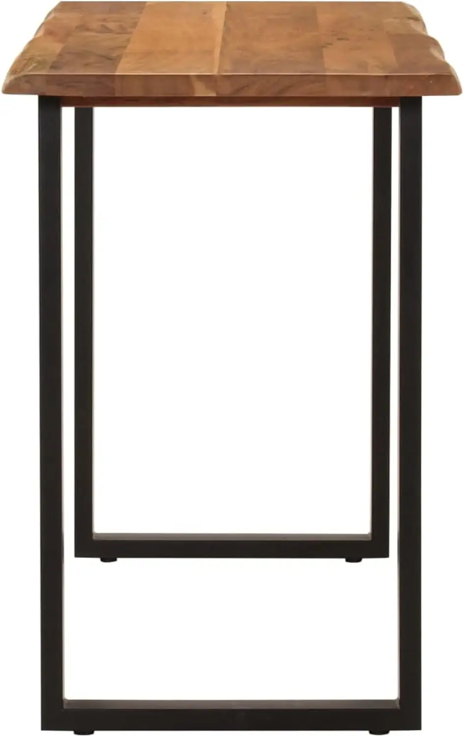 Tidyard Dining Table, Acacia Wood Top Dinner Table, Iron Legs Kitchen Table For Dining Room, Restaurant, Cafe, Bistro, Home