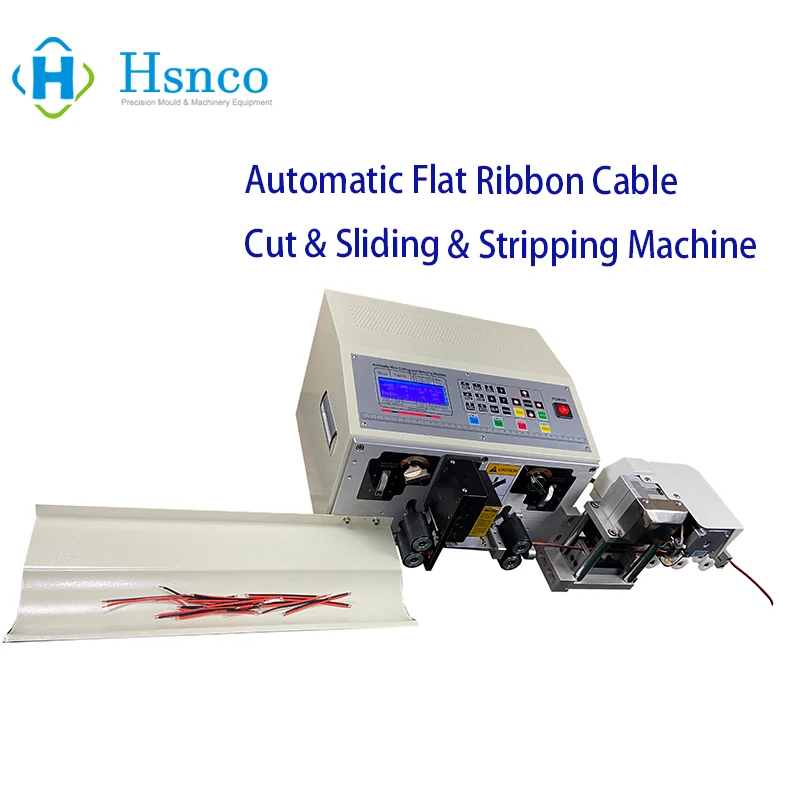 HS-BX10 2- 12PIN Max 20mm Full Automatic Flat Ribbon wire cutting and stripping machine for sheathed jacket cable stripper