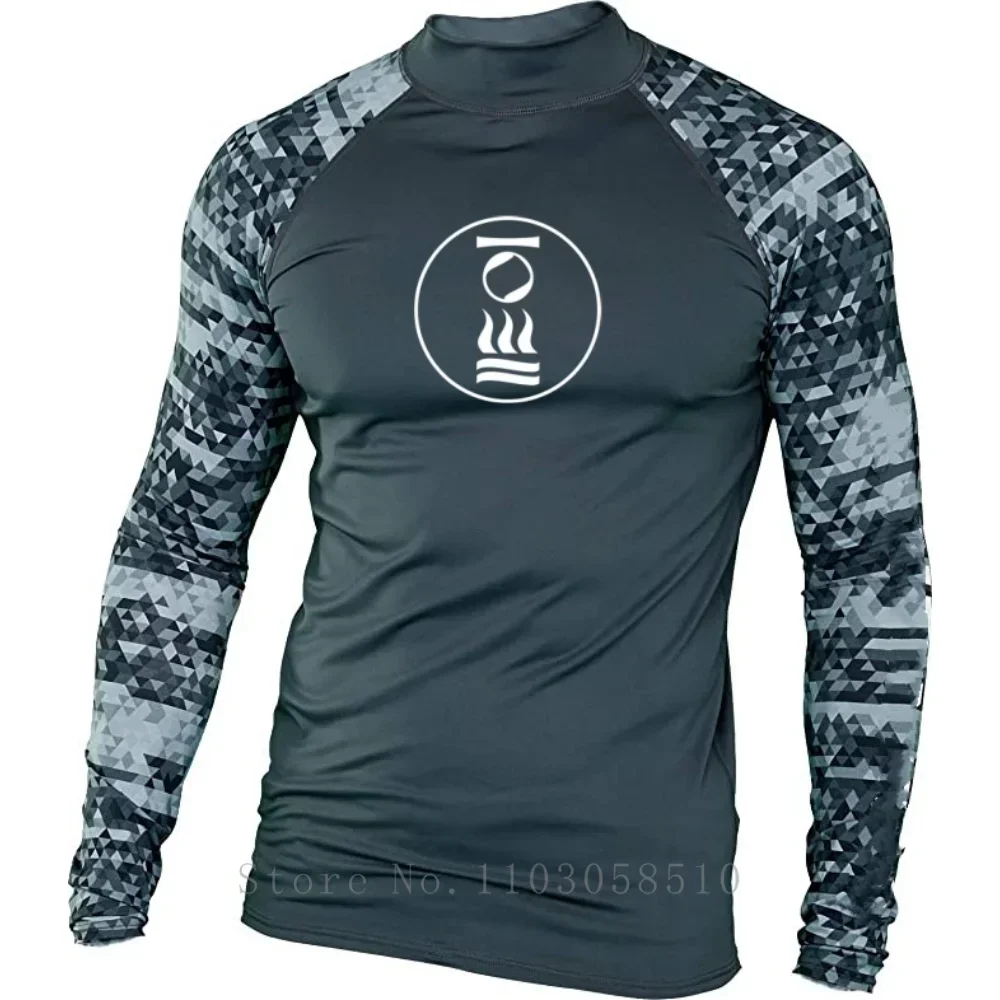 Fourth Element UV Protection Tights Rashguard Men Long Sleeve Swimsuit Swim Rash Guard Quick Dry Surf T Shirt Swimming Diving